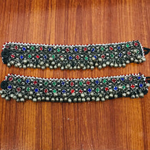 Load image into Gallery viewer, Tribal Kuchi Boho Bells Anklets