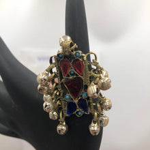Load image into Gallery viewer, Multicolor Glass Stones Kuchi Statement Ring