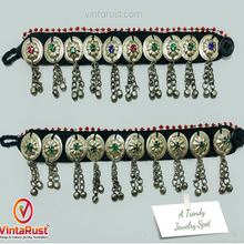 Load image into Gallery viewer, Tribal Glass Stones Anklets With Bells