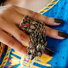 Load image into Gallery viewer, Kuchi Ring with Bells, Vintage Ring
