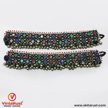Load image into Gallery viewer, Tribal Kuchi Boho Bells Anklets