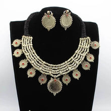 Load image into Gallery viewer, Handmade Gold Coins Chokers And Earrings with Jewelry Set