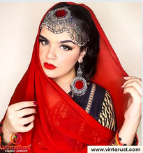 Load image into Gallery viewer, Tribal Vintage Headpiece Matha Patti and Earring Jewelry Set