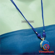 Load image into Gallery viewer, Genuine Royal Blue Lapis Lazuli Stones Necklace