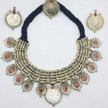 Load image into Gallery viewer, Handmade Coins Chokers And Earring and ring