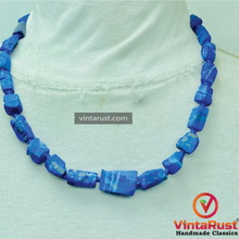 Load image into Gallery viewer, Natural Blue Lapis Lazuli Stones Necklace