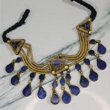 Load image into Gallery viewer, Black Friday Vintage Style Boho Stone Choker Necklace and Cuff