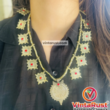 Load image into Gallery viewer, Vintage Tribal Coin Pendant Necklace
