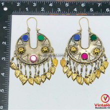 Load image into Gallery viewer, Kuchi Handmade Tribal Hoop Earrings