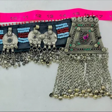 Load image into Gallery viewer, Vintage Kuchi Belt, Tribal Big Pendant and Coins