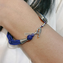 Load image into Gallery viewer, Handcrafted Lapis Bracelet, Bohemian Silver Kuchi Bracelet