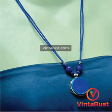 Load image into Gallery viewer, Natural Lapis Lazuli Round Pendant Necklace