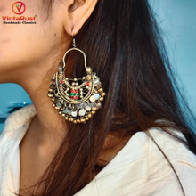 Load image into Gallery viewer, Tribal Kuchi Antique Earrings with Bells