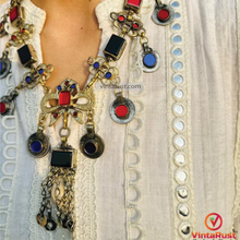 Load image into Gallery viewer, Bohemian Tribal Necklace with Colorful Stones
