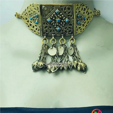 Load image into Gallery viewer, Antique German Silver Choker With Turquoise Beads