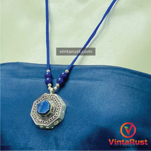 Load image into Gallery viewer, Blue Lapis Lazuli Stone Pendant Necklace