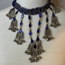 Load image into Gallery viewer, Handmade Tribal Blue Mirror Choker Necklace