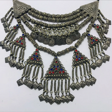 Load image into Gallery viewer, Multi Layers Beaded Choker Necklace With Dangling Pendants
