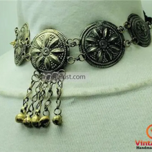Load image into Gallery viewer, Handmade Boho Kuchi ChokerNecklace with Bells