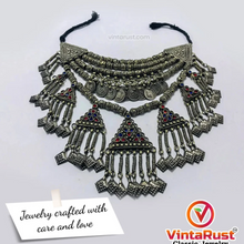 Load image into Gallery viewer, Multi Layers Beaded Choker Necklace With Dangling Pendants