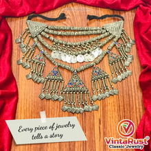 Load image into Gallery viewer, Multi Layers Beaded Choker Necklace With Dangling Pendants