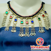 Load image into Gallery viewer, Handmade Long Dangling Choker Necklace