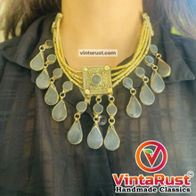 Load image into Gallery viewer, Black Tribal Stone Statement Choker Necklace