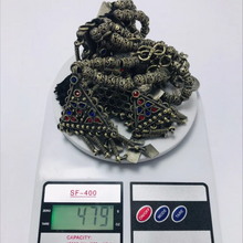 Load image into Gallery viewer, Multi Layers Beaded Choker Necklace With Dangling Pendants