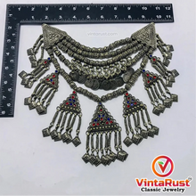 Load image into Gallery viewer, Multi Layers Beaded Choker Necklace With Dangling Pendants