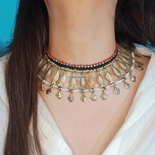 Load image into Gallery viewer, Vintage Tribal Boho Bib Choker Necklace