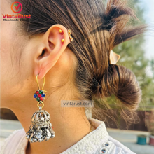 Load image into Gallery viewer, Handmade Boho Light Weight Kuchi Jhumka Earrings