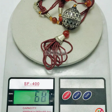 Load image into Gallery viewer, Vintage Style Tassel Necklace with Ornate Metal Beads