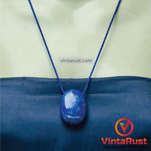 Load image into Gallery viewer, Lapis Lazuli Gemstone Oval Shape Pendant Necklace