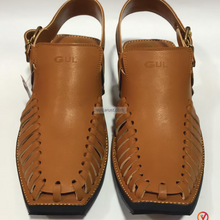 Load image into Gallery viewer, Premium Tan Leather Peshawari Chappal