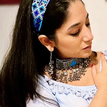 Load image into Gallery viewer, Tribal Statement Boho Turquoise Choker Necklace