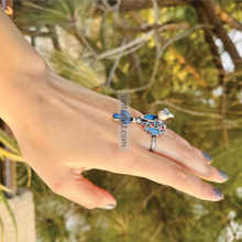 Load image into Gallery viewer, Antique Bird-Inspired Gemstone Ring