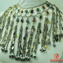 Load image into Gallery viewer, Unique Afghan Kuchi Necklace,Gypsy Multi-Layered Tribal Jewelry