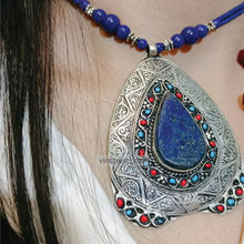 Load image into Gallery viewer, Trendy Lapis Lazuli Pendant Necklace