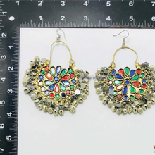 Load image into Gallery viewer, Multi color Stylish Hoop Earrings