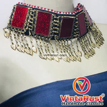 Load image into Gallery viewer, Handmade Necklace With Matha Tikka and Earrings