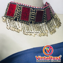 Load image into Gallery viewer, Handmade Necklace With Matha Tikka and Earrings