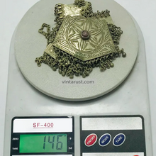 Load image into Gallery viewer, Silver Kuchi Necklace, Boho Statement Necklace