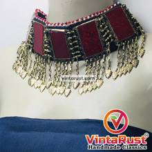 Load image into Gallery viewer, Handmade Necklace With Matha Tikka and Earrings