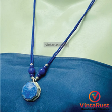 Load image into Gallery viewer, Genuine Royal Blue Lapis Lazuli Stones Necklace