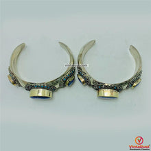 Load image into Gallery viewer, Tribal Coral Stones Cuff Bracelet with Beads