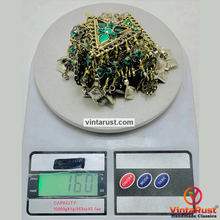 Load image into Gallery viewer, Tribal Statement Green Layered Bib Necklace