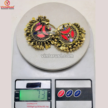 Load image into Gallery viewer, Handmade Hoop Earrings With Multicolor Stones