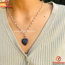 Load image into Gallery viewer, Blue Rhodonite Stone Heart Shape Pendant