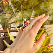 Load image into Gallery viewer, Antique Bird-Inspired Gemstone Ring
