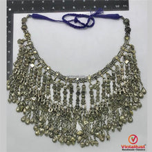 Load image into Gallery viewer, Silver Kuchi Oversized Dangling Tassels Necklace